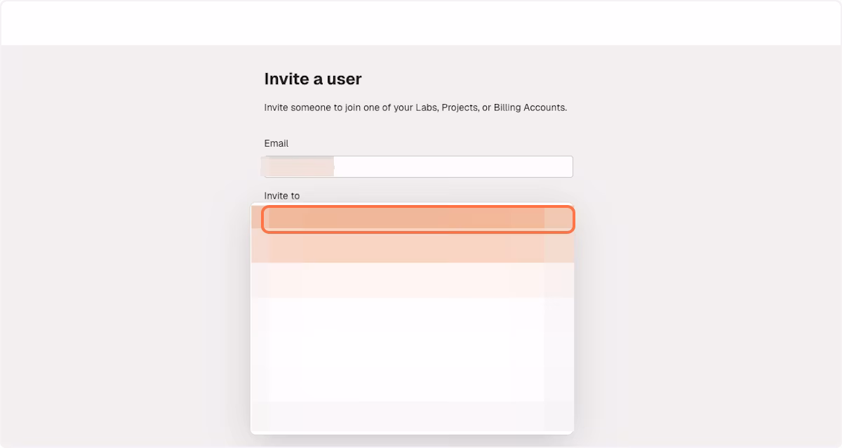 Click on 'Invite to' and select option