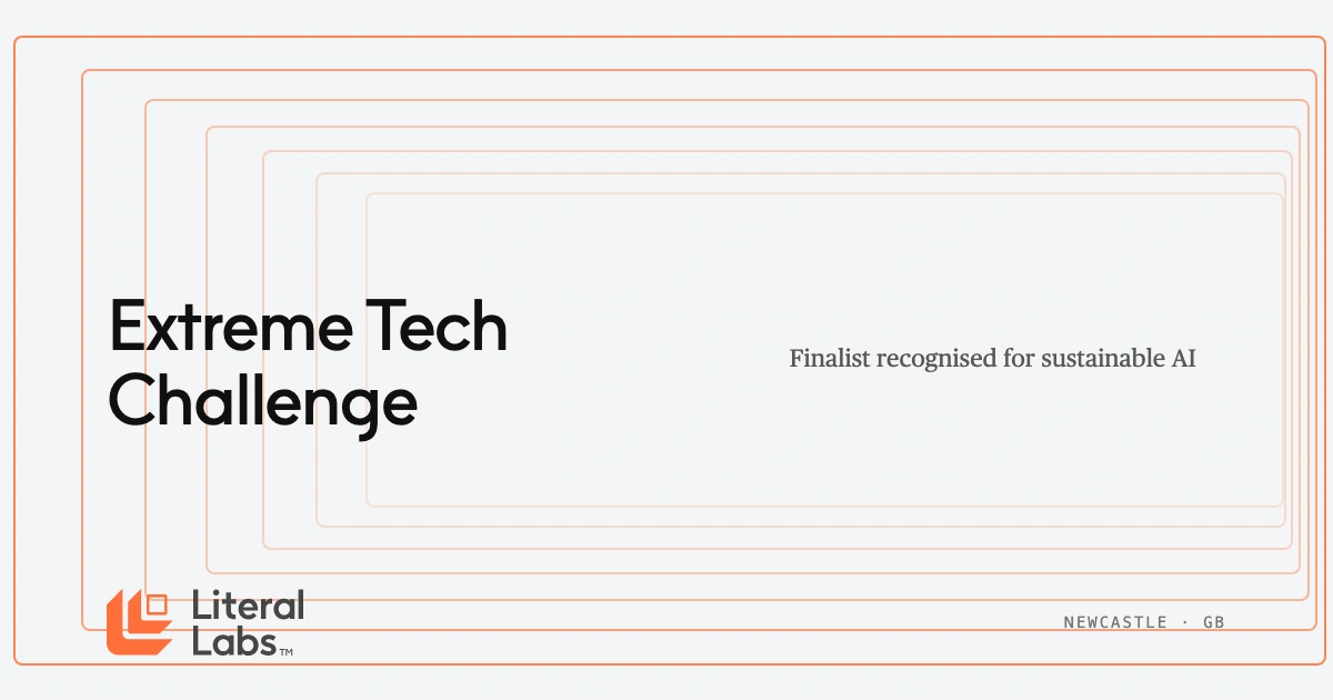 Literal Labs an Extreme Tech Challenge AI finalist