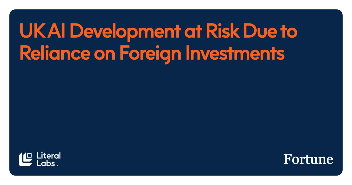 UK AI Development at Risk Due to Reliance on Foreign Investments