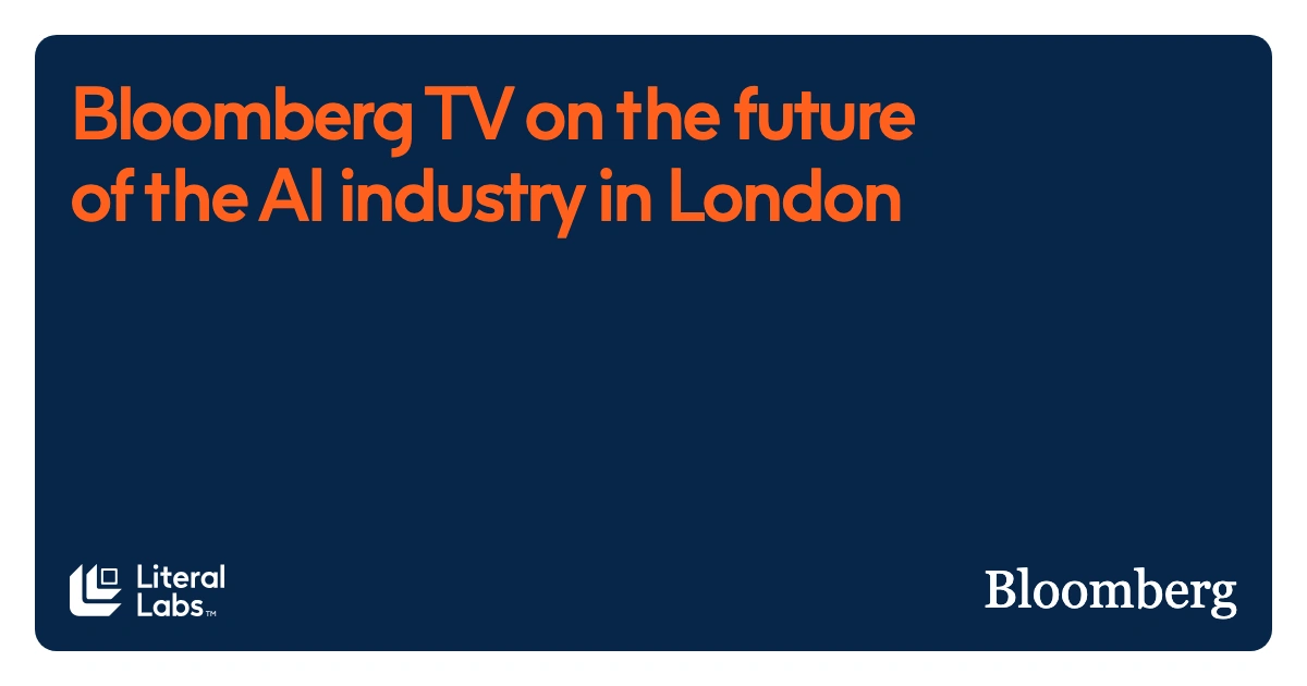 Bloomberg TV on the future of the AI industry in London